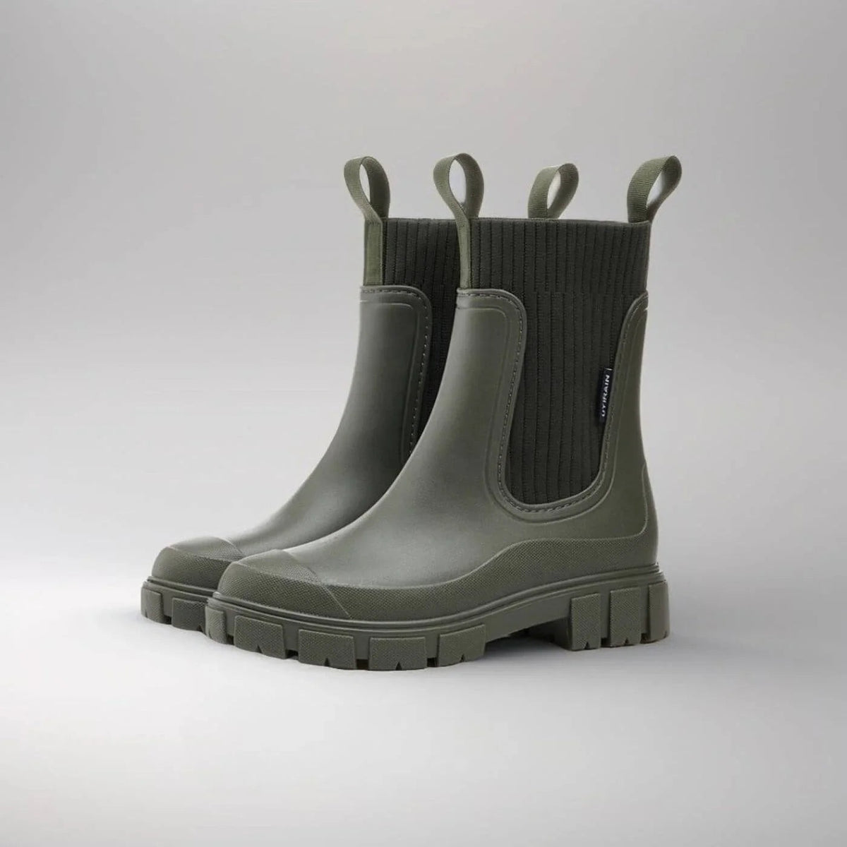 Isadore - Women's Ankle Boots with Ribbed Knit Cuff