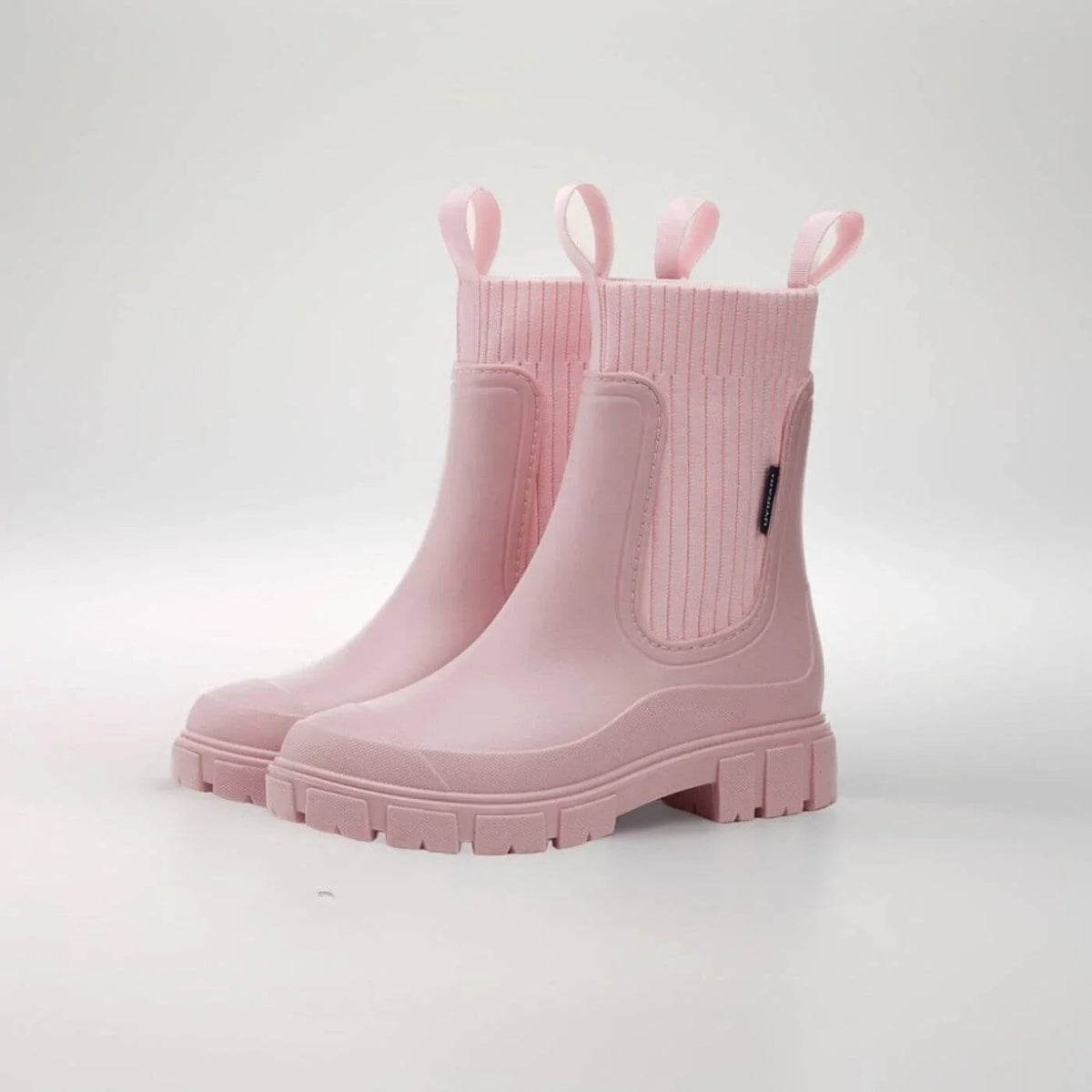 Isadore - Women's Ankle Boots with Ribbed Knit Cuff