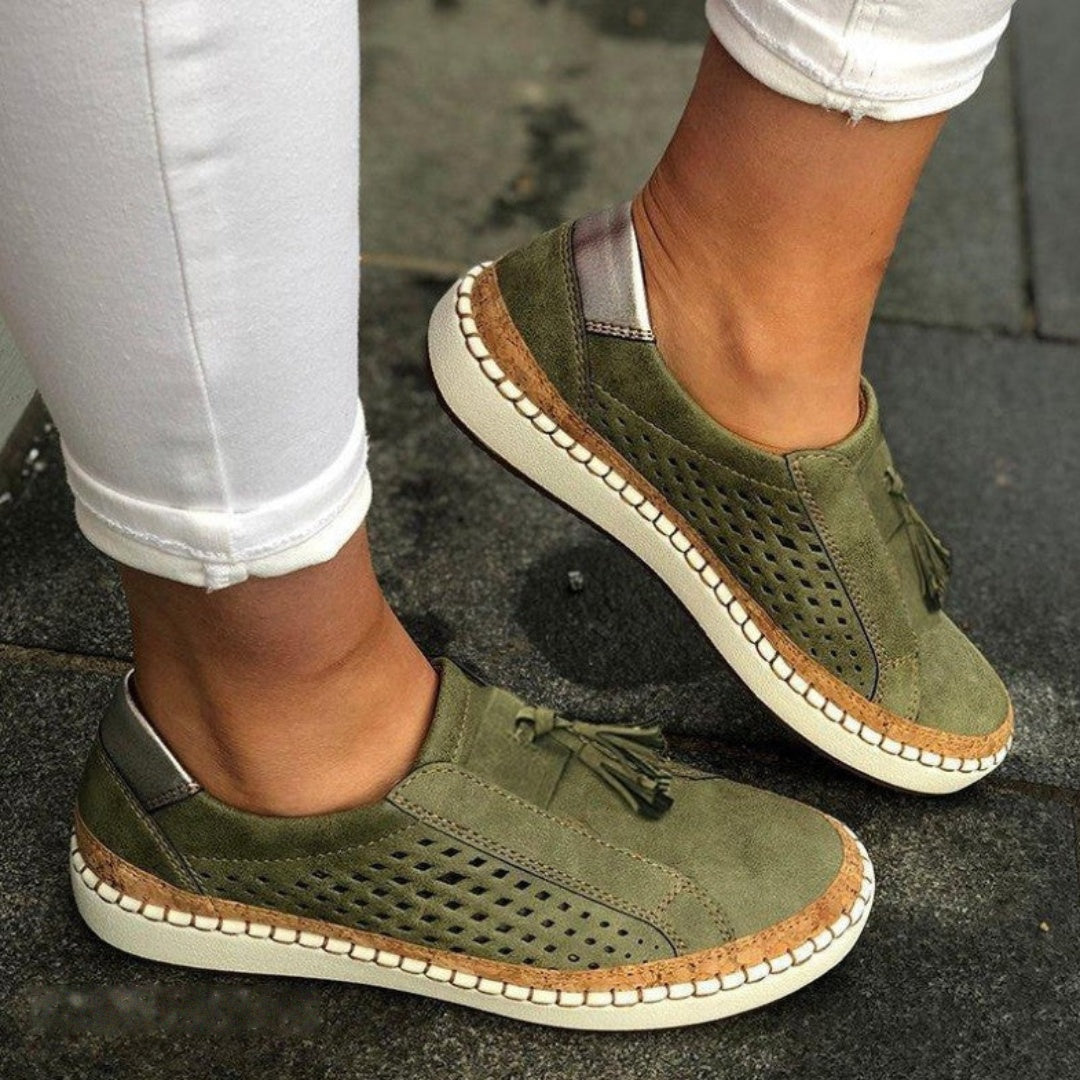 Emma - Women's Orthopedic Comfort Slip-On Shoes - Green