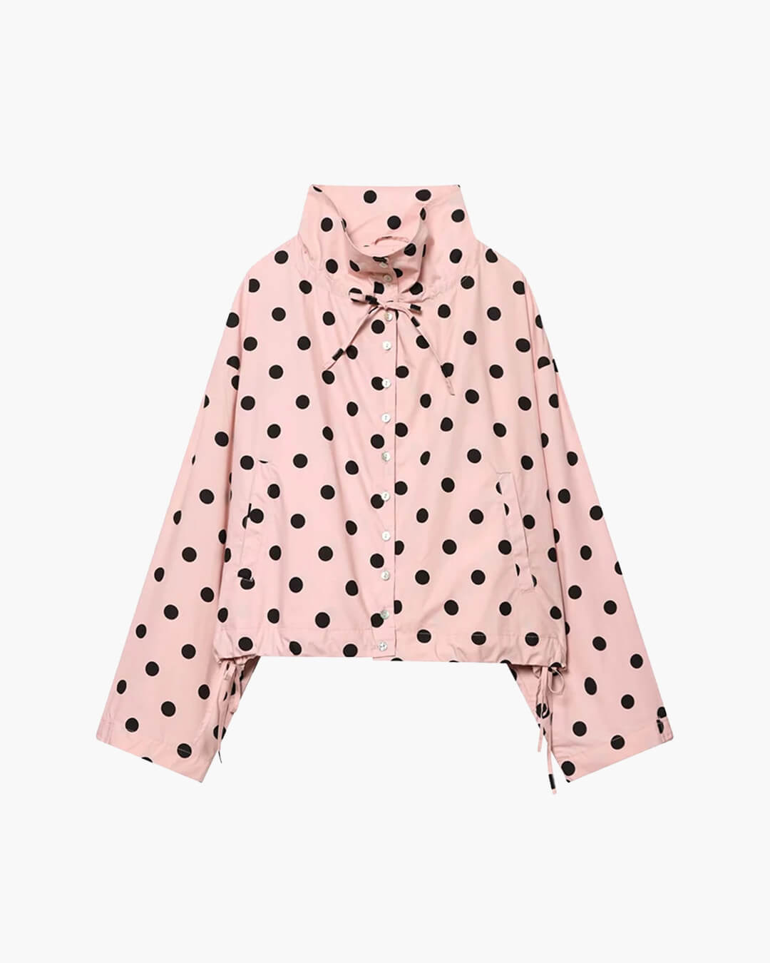 Emmaline - Women's Jacket with Polka Dot Print and Collar