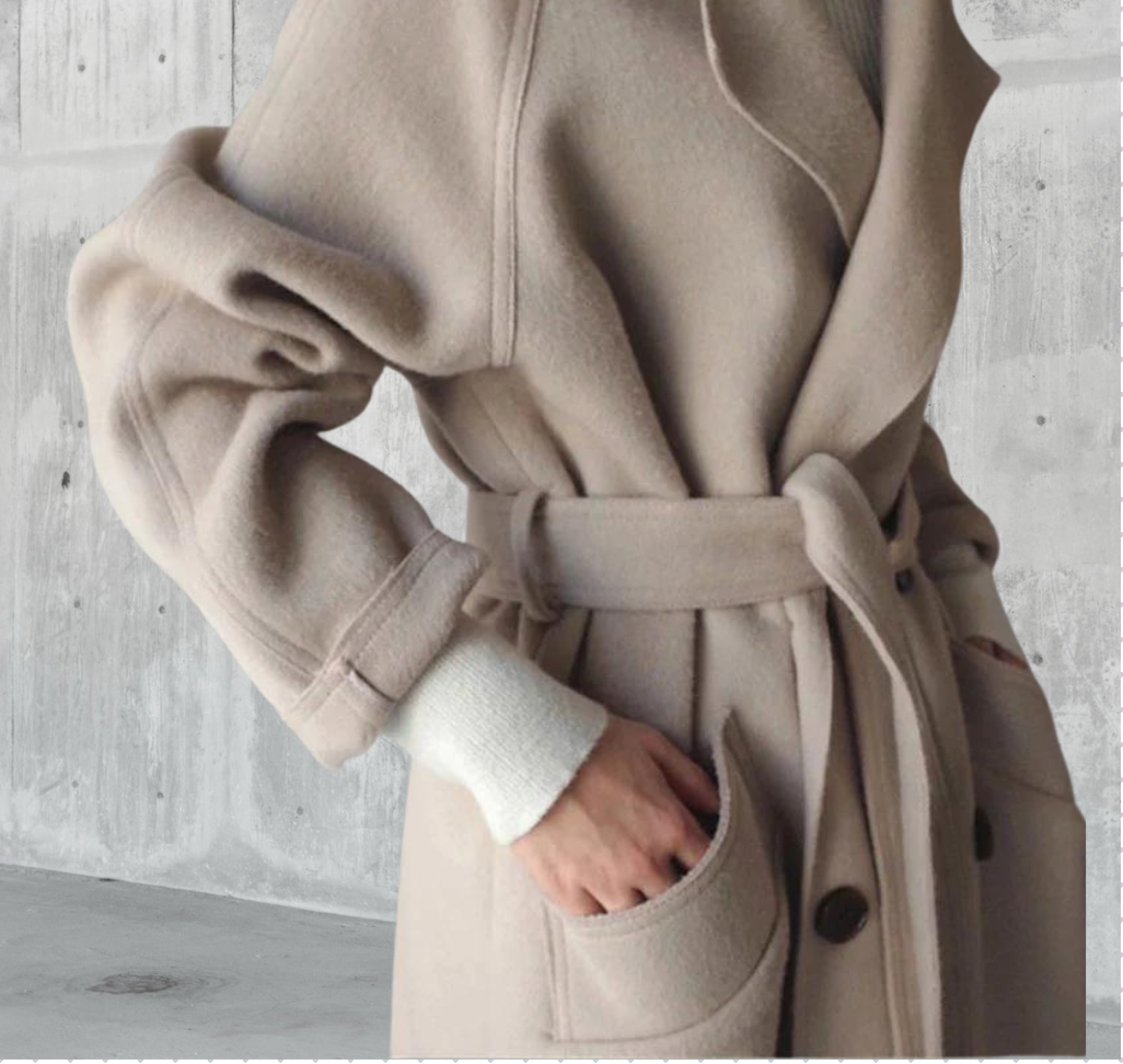 Emmanuelle - Women's Longline Coat with Button Front - photo 5