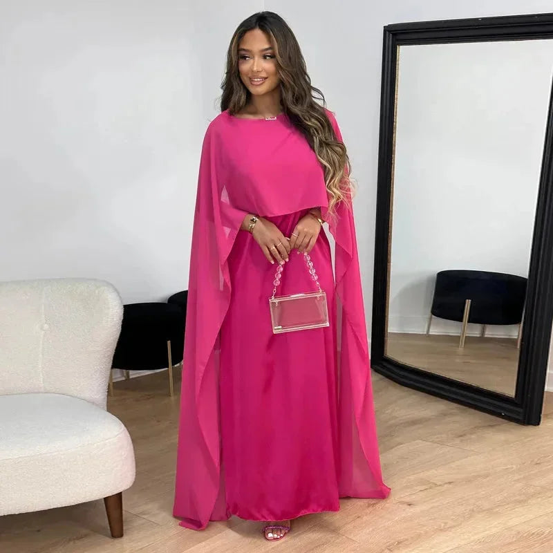 Abito maxi a mantella da donna per abiti da sera eleganti