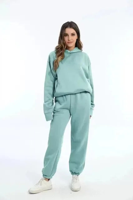 Women's Two Piece Trouser Suit with Wide Leg Trousers