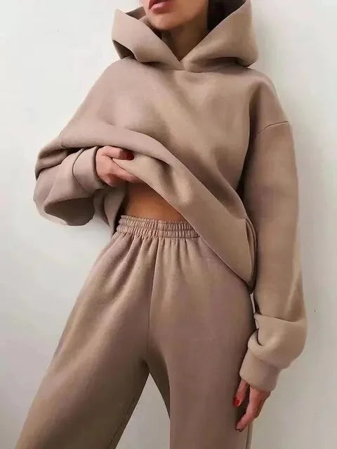 Women's Two Piece Trouser Suit with Wide Leg Trousers