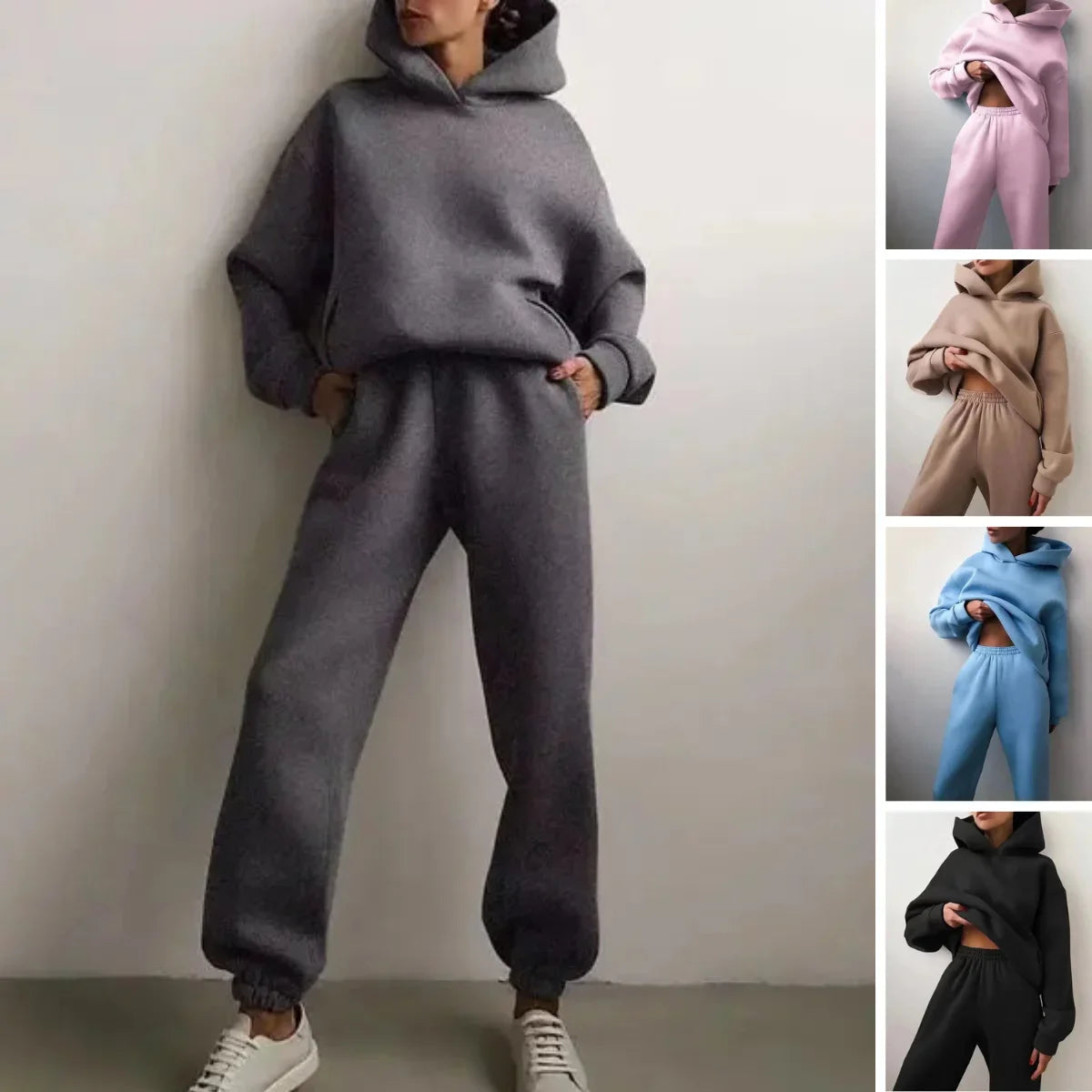 Women's Two Piece Trouser Suit with Wide Leg Trousers