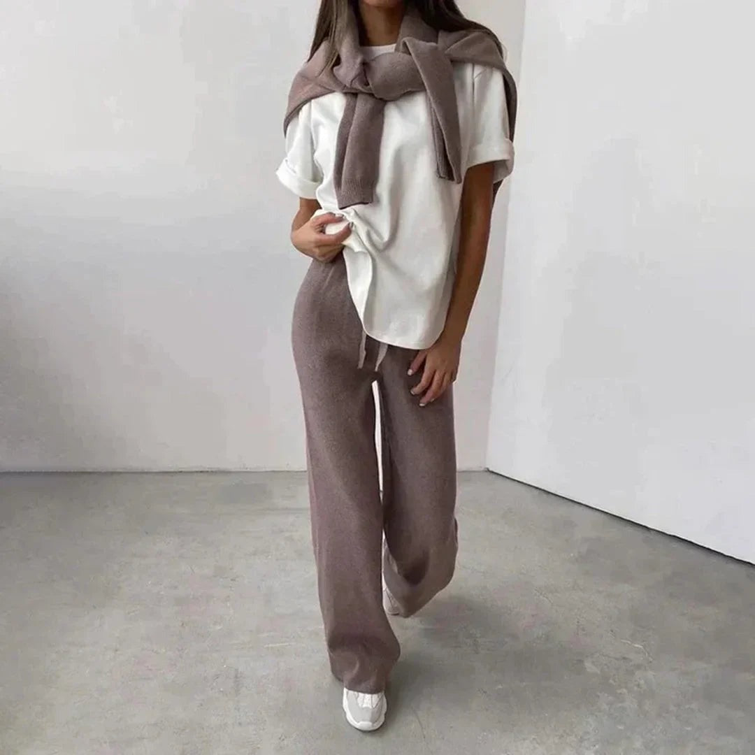 Tiffany - Women's Knitted Roll Neck Two-Piece Set - photo 3