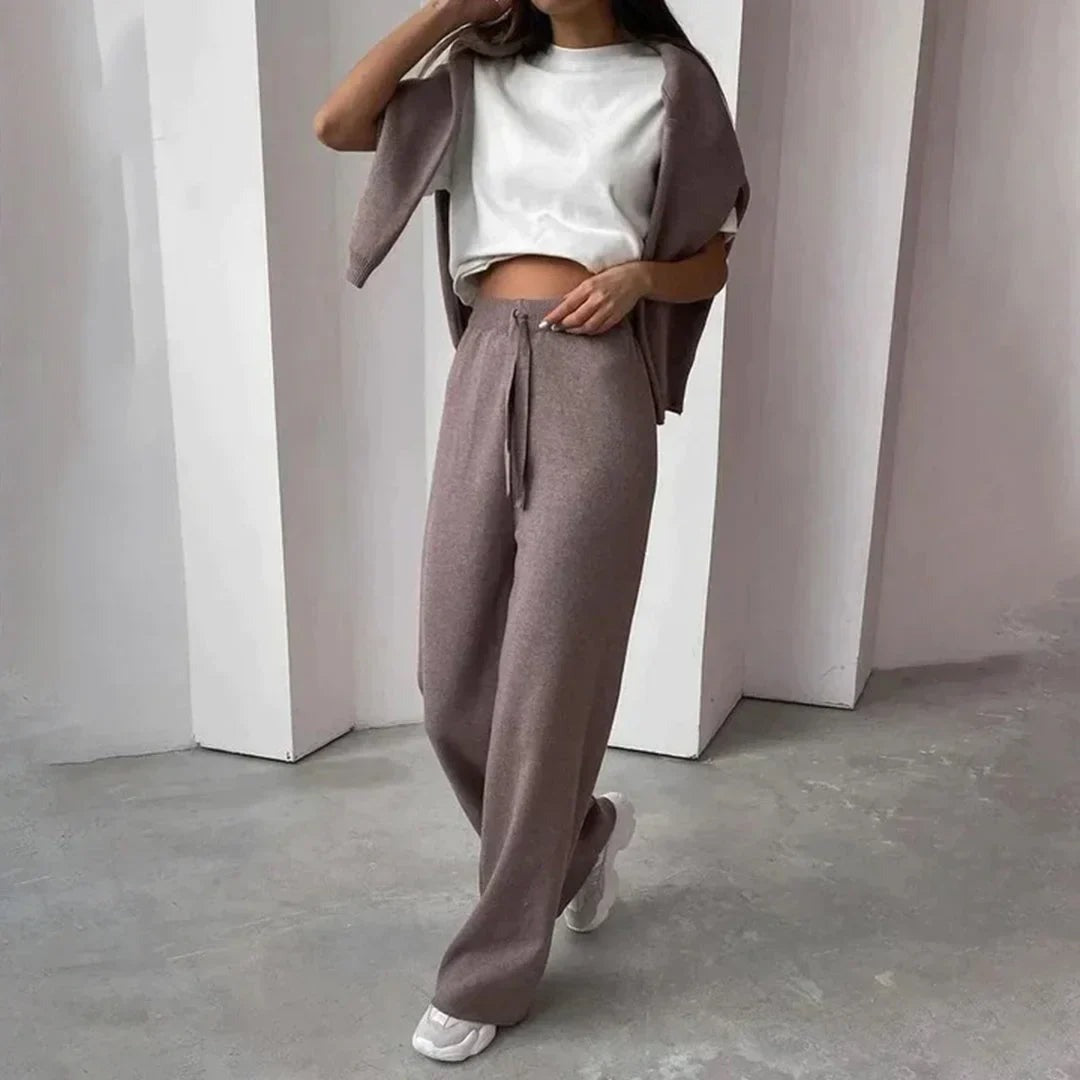 Tiffany - Women's Knitted Roll Neck Two-Piece Set - photo 2