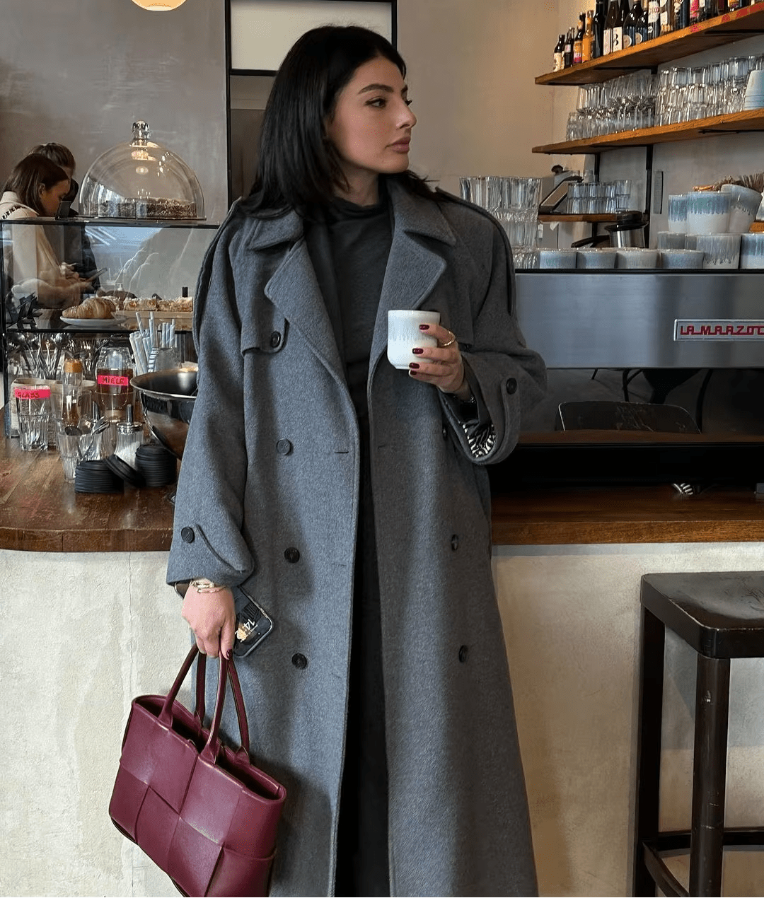 Euphemia - Women's Coat with Tie Belt and Side Pockets - photo 7