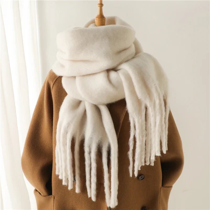 Everdene - Women's Wrap Scarf with Ruching and Collar - photo 2