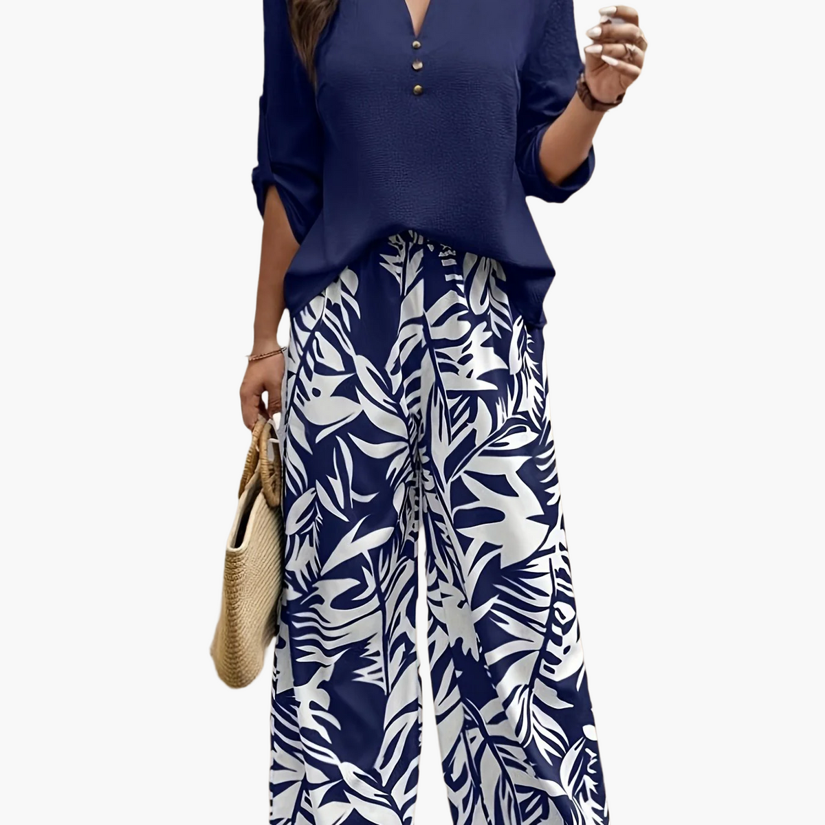 Women's Blouse and Palazzo Trouser Set