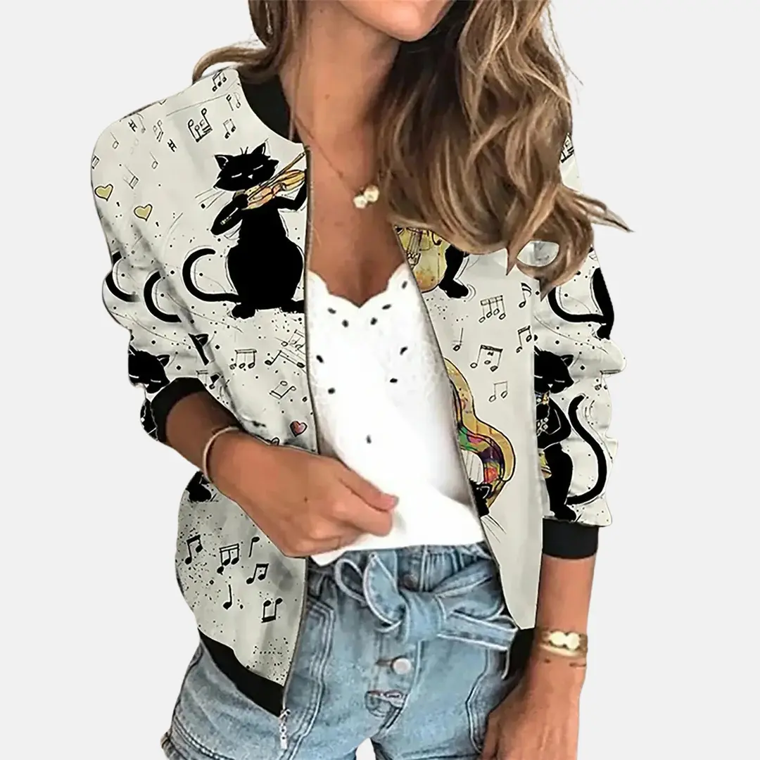 Fanchon - Women's Bomber Jacket with Zip Front - photo 3