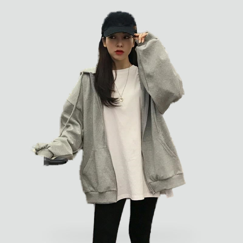 Fay - Women's Relaxed Hoodie with Zip Front - photo 12
