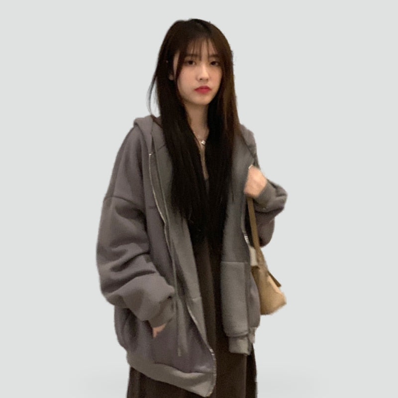Fay - Women's Relaxed Hoodie with Zip Front - photo 14