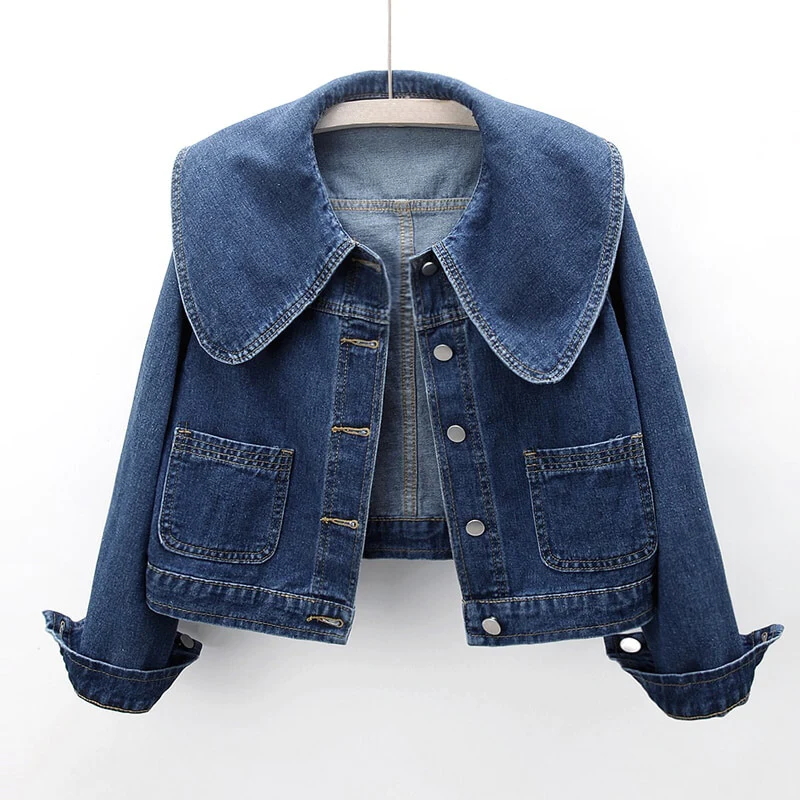 Fenella - Women's Denim Jacket with Collar - photo 1