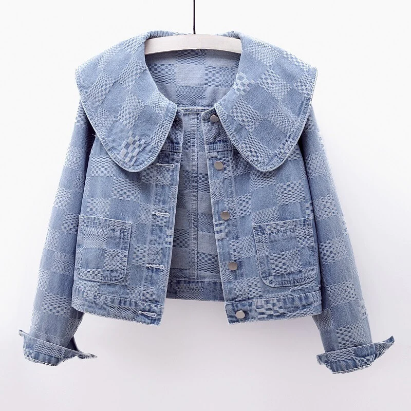 Fenella - Women's Denim Jacket with Collar - photo 3