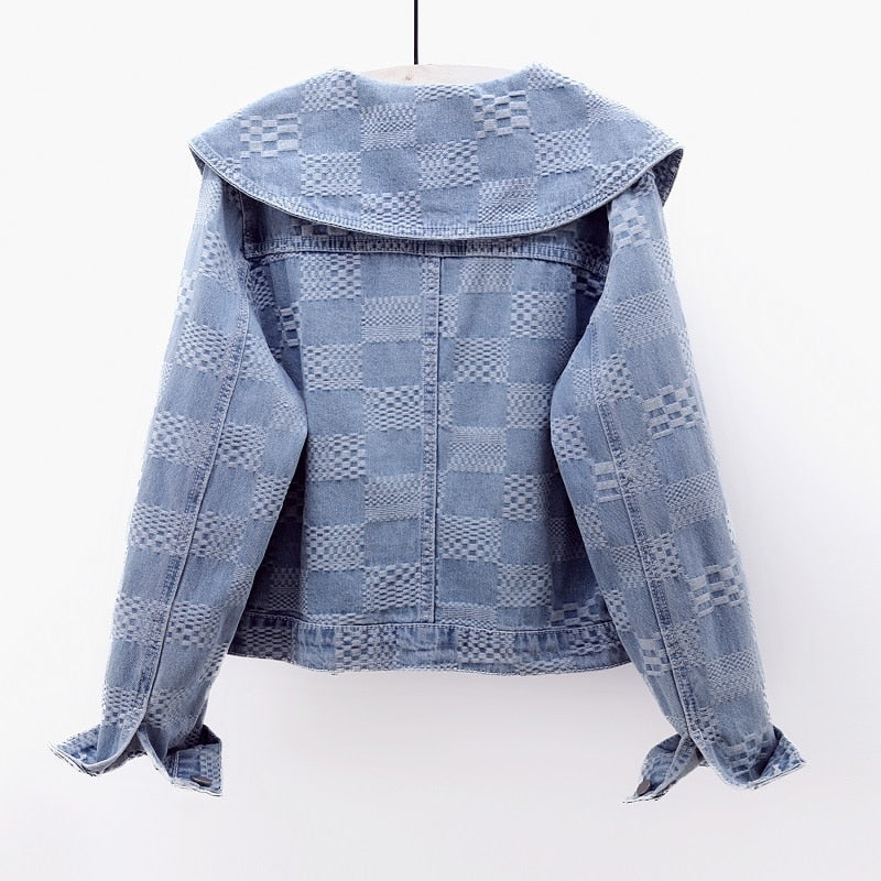 Fenella - Women's Denim Jacket with Collar - photo 4