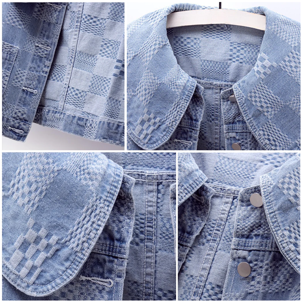 Fenella - Women's Denim Jacket with Collar - photo 5