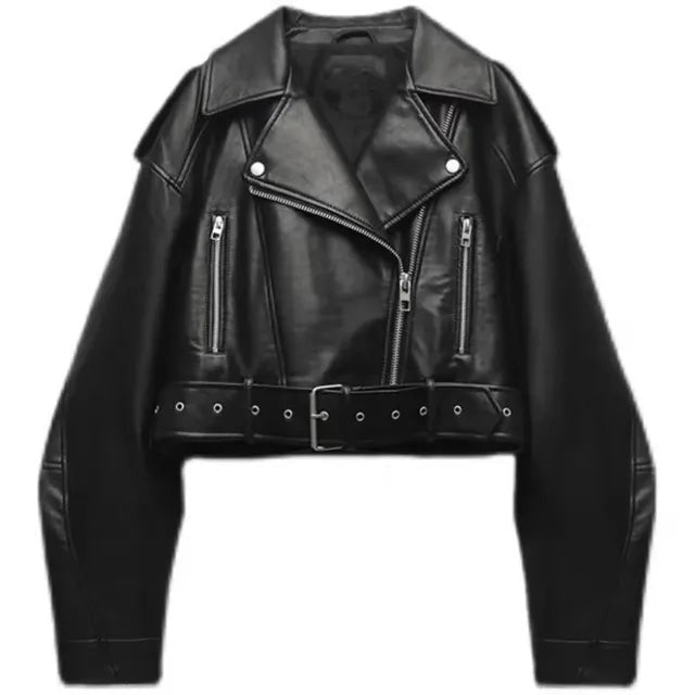 Fiona - Women's Cropped Biker Jacket - photo 1