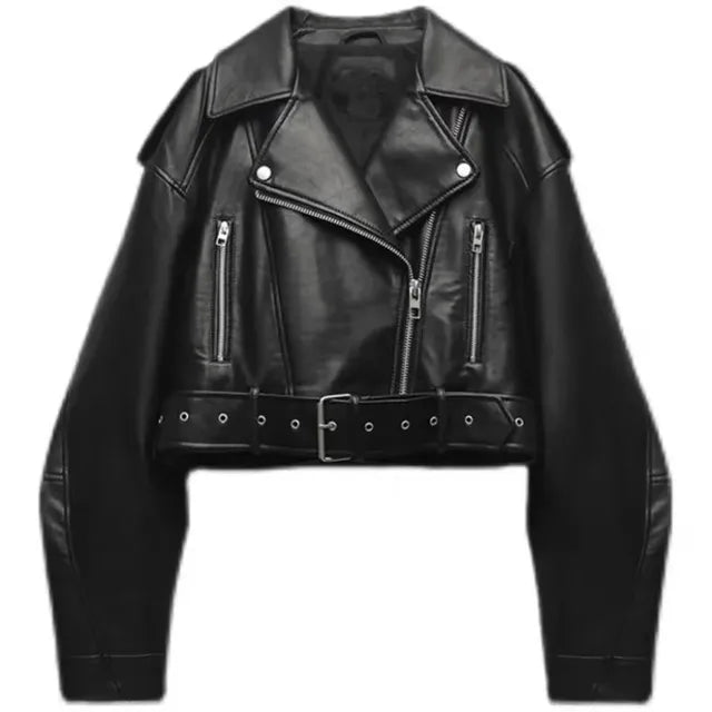 Fiona - Women's Cropped Biker Jacket - photo 1