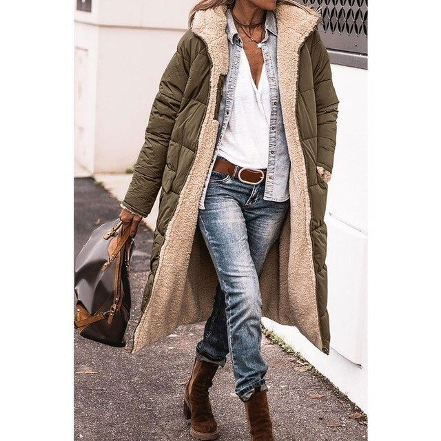 Firenze - Women's Quilted Coat with Hood - photo 4