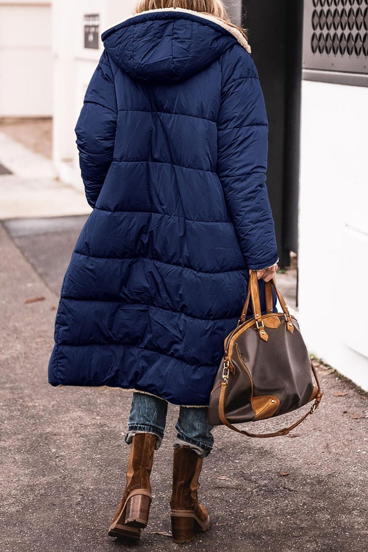 Lavender - Women's Quilted Coat with Hood - photo 9