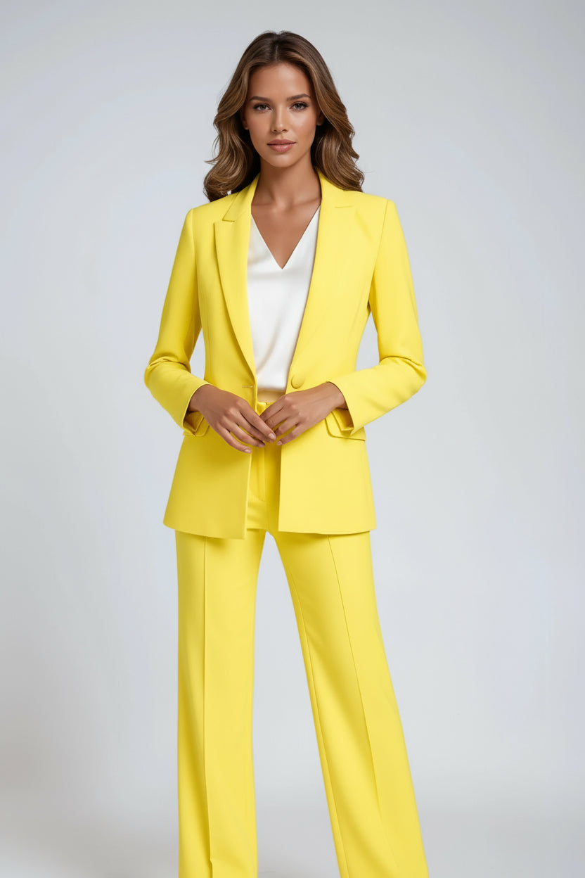 Ivana - Women's Two-Piece Set with Wide-Leg Trousers