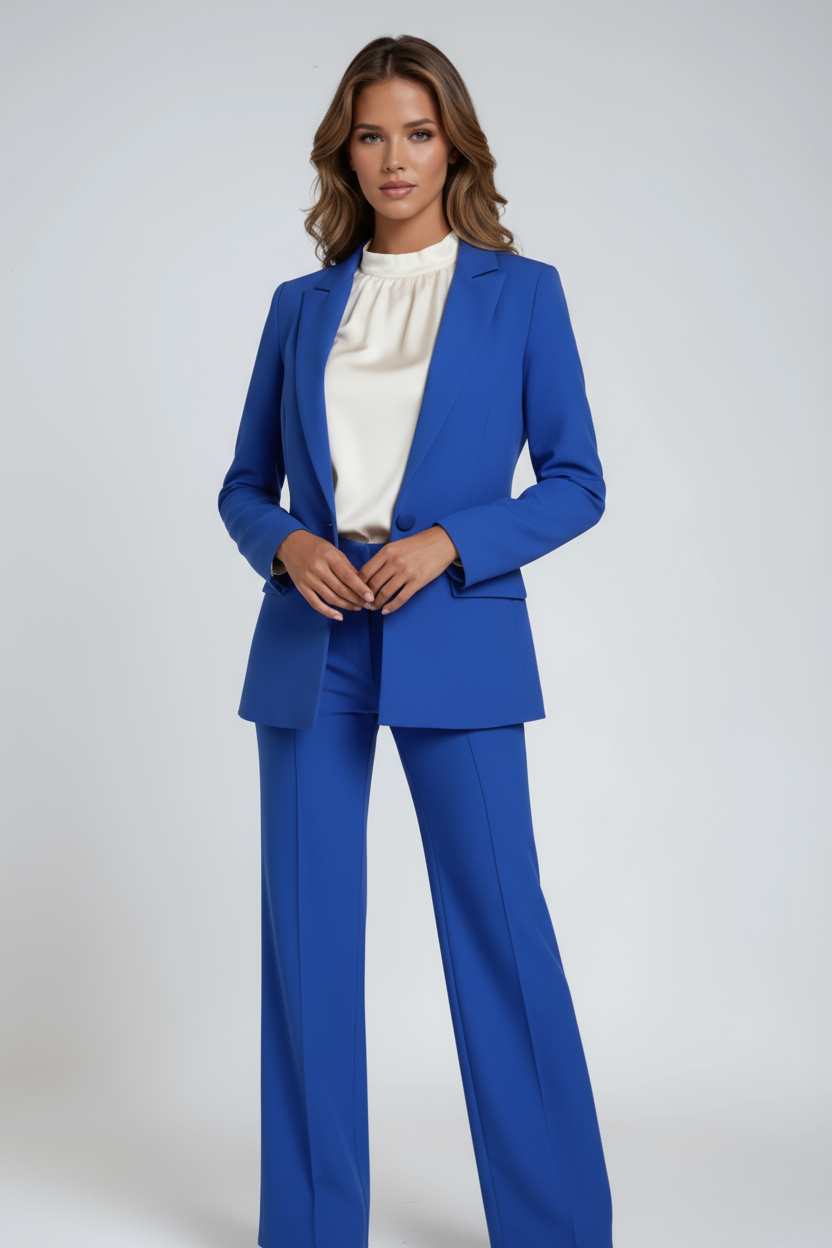 Ivana - Women's Two-Piece Set with Wide-Leg Trousers