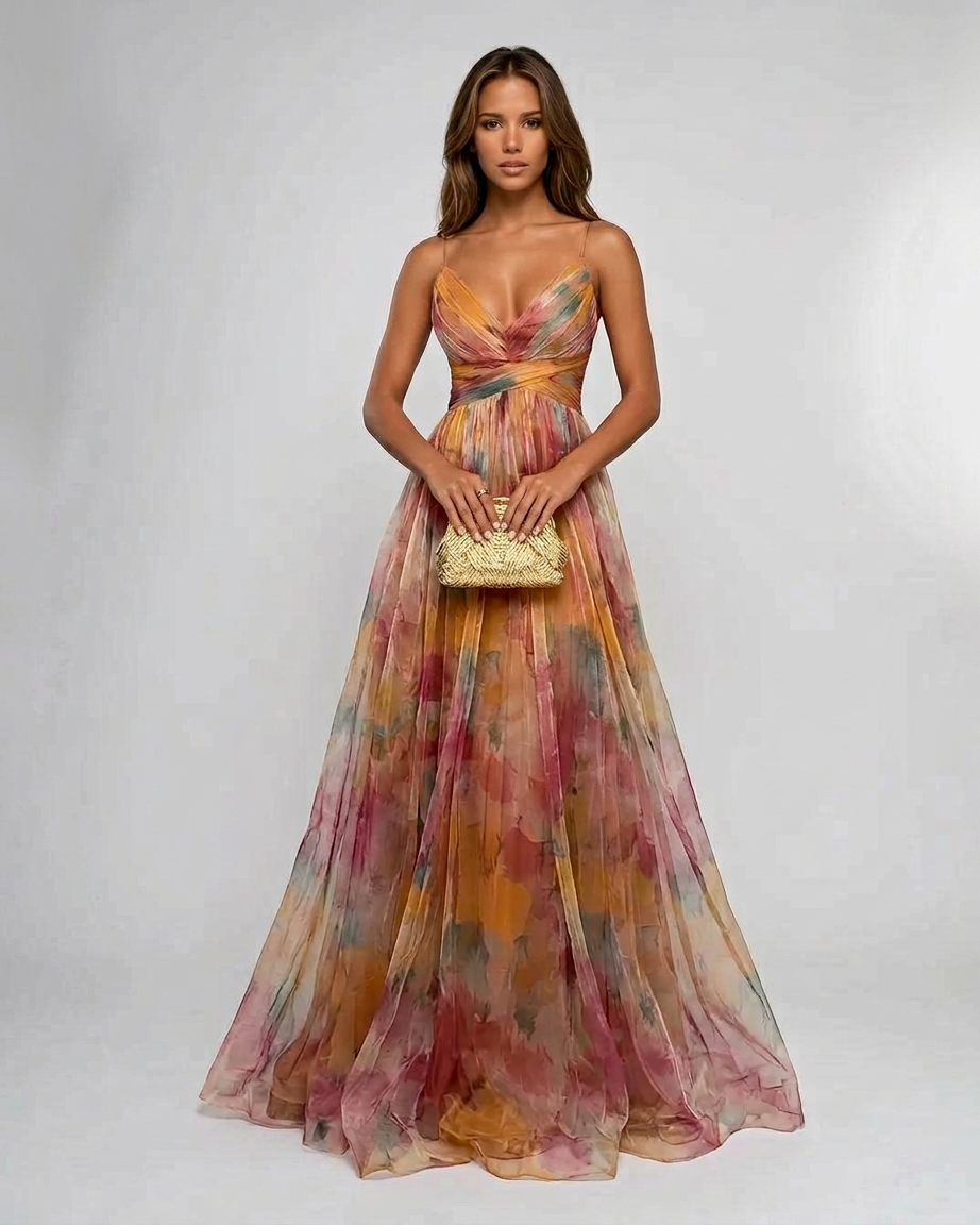 Alison | Rochie maxi de vară florală plisată