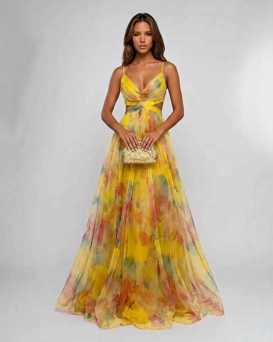 Alison | Rochie maxi de vară florală plisată