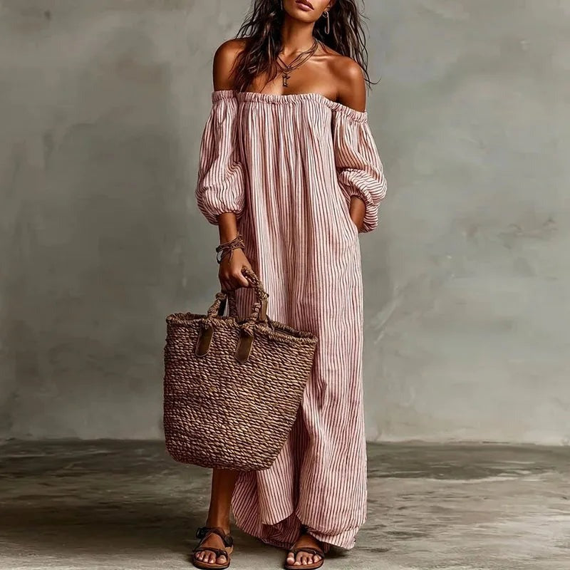 Gilberte - Women's Maxi Dress with Boho Print - photo 5