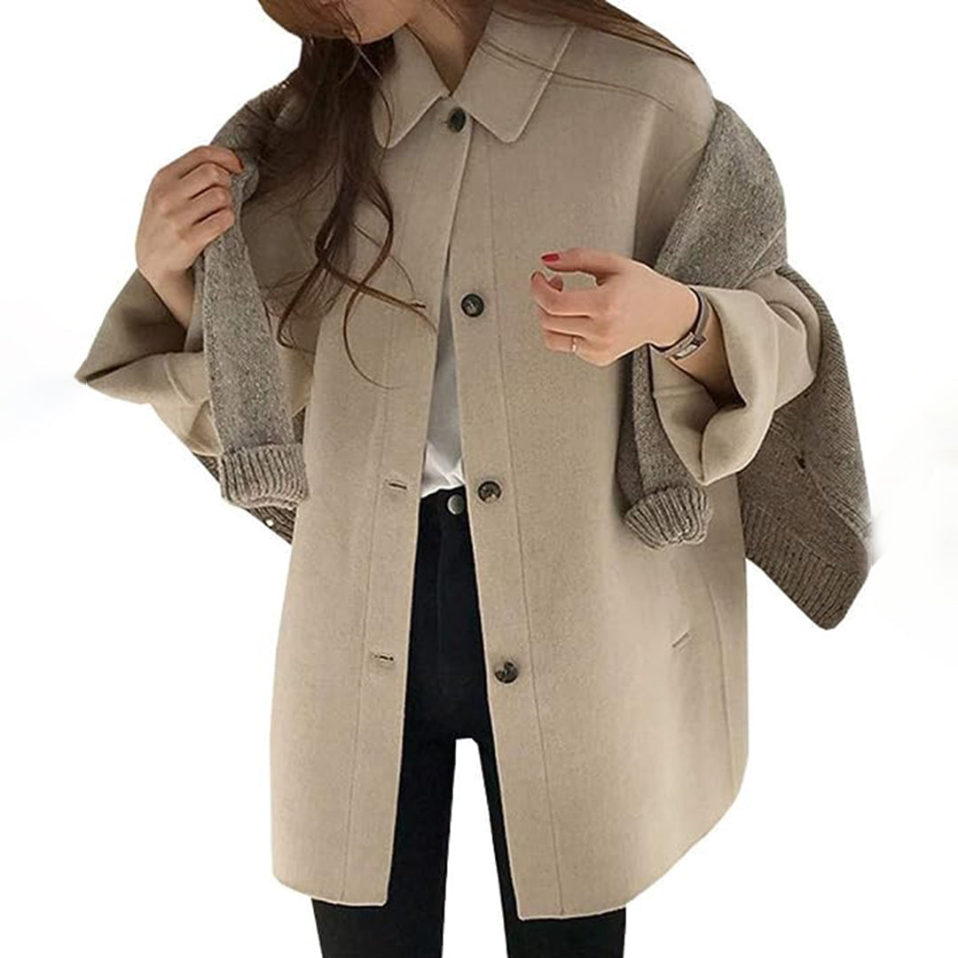 Gwen - Women's Short Wool-Look Jacket - photo 5