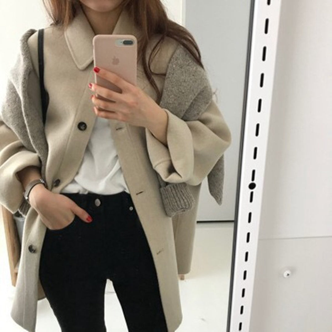 Gwen - Women's Short Wool-Look Jacket - photo 7