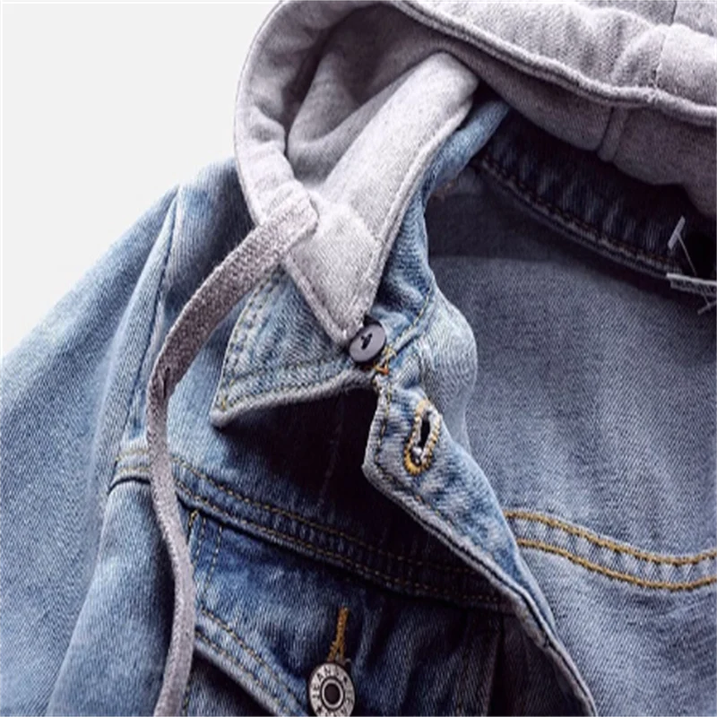 Gwendolen - Women's Denim Jacket with Side Pockets and Hood - photo 5