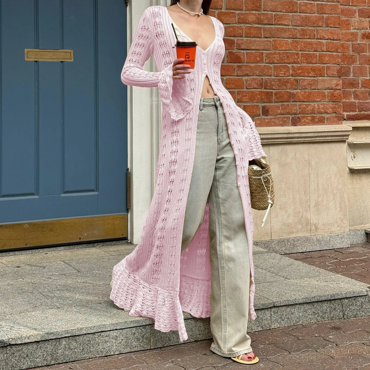 Halcyon - Women's Knitted Dress with Long Sleeves - photo 2