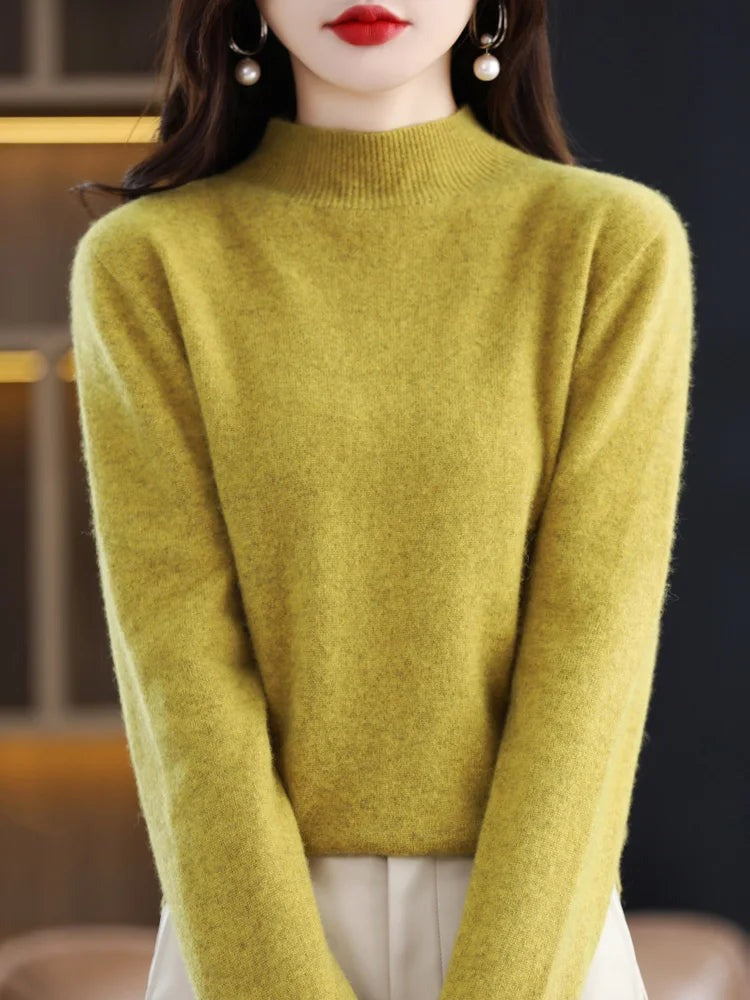 Hazel - Women's Soft Knit High Neck Jumper - photo 10