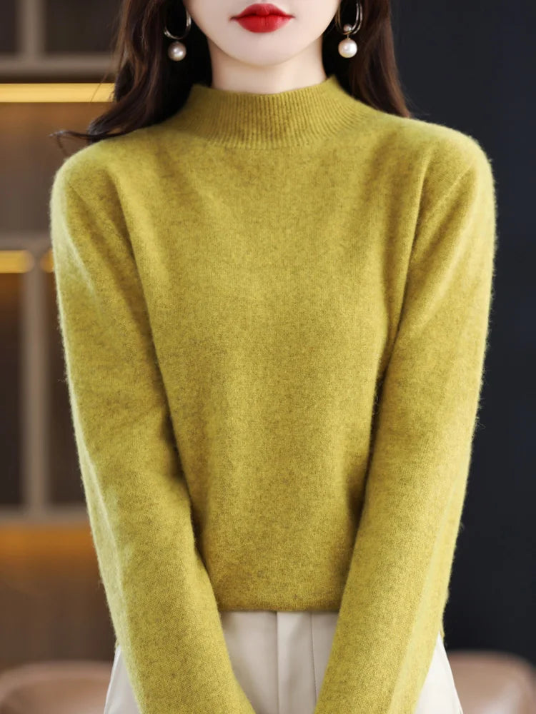 Hazel - Women's Soft Knit High Neck Jumper - photo 10