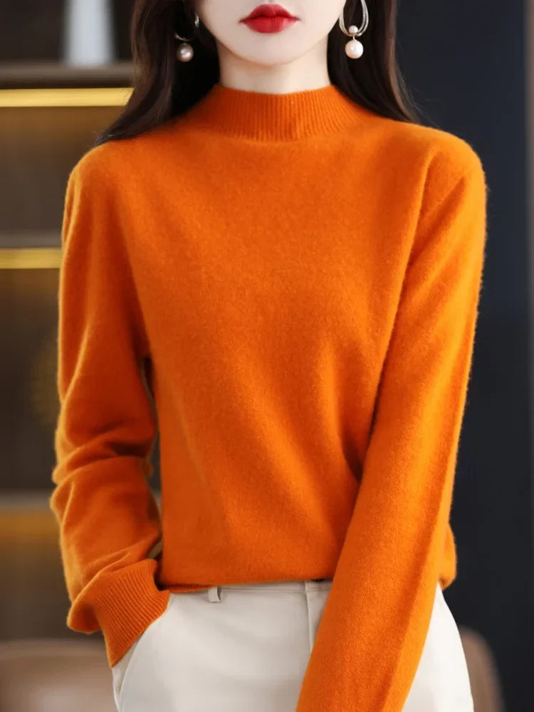 Hazel - Women's Soft Knit High Neck Jumper - photo 11