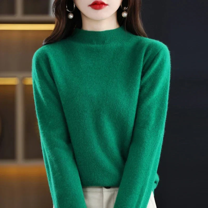 Hazel - Women's Soft Knit High Neck Jumper - photo 5