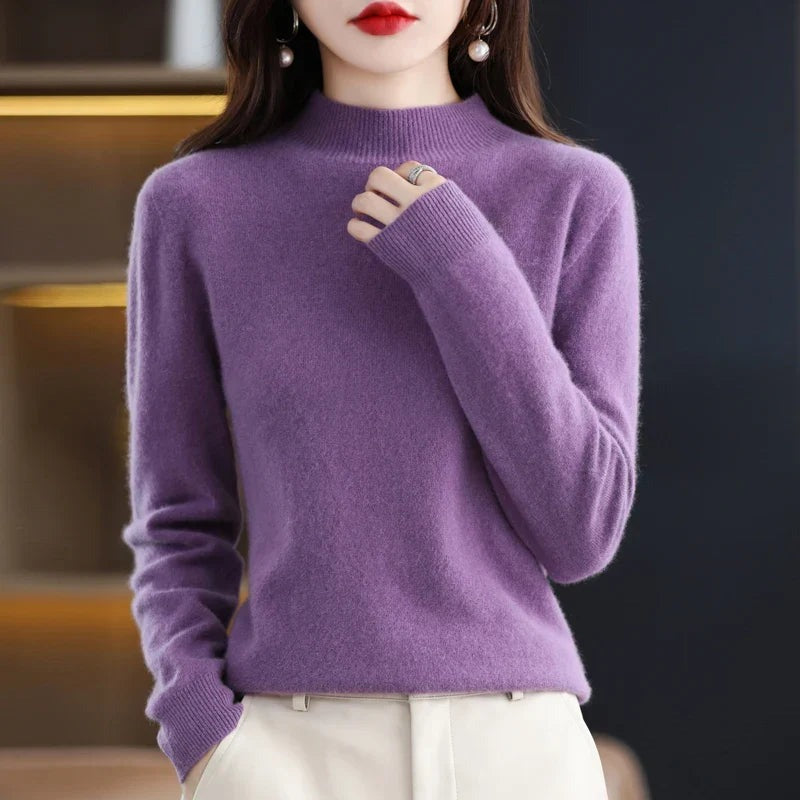 Hazel - Women's Soft Knit High Neck Jumper - photo 6