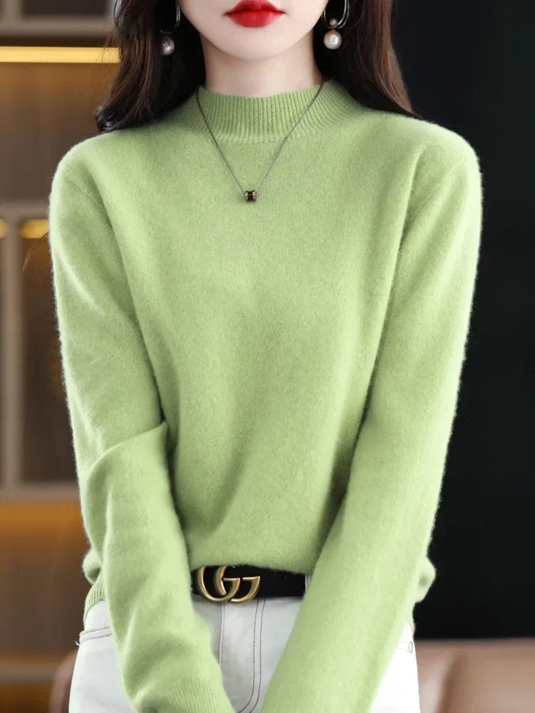 Hazel - Women's Soft Knit High Neck Jumper - photo 9