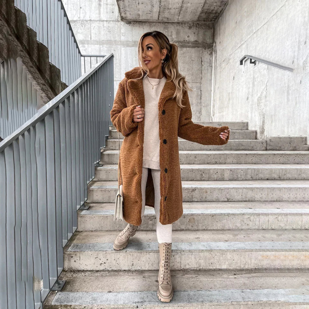 Helena - Women's Long Teddy Coat - photo 2