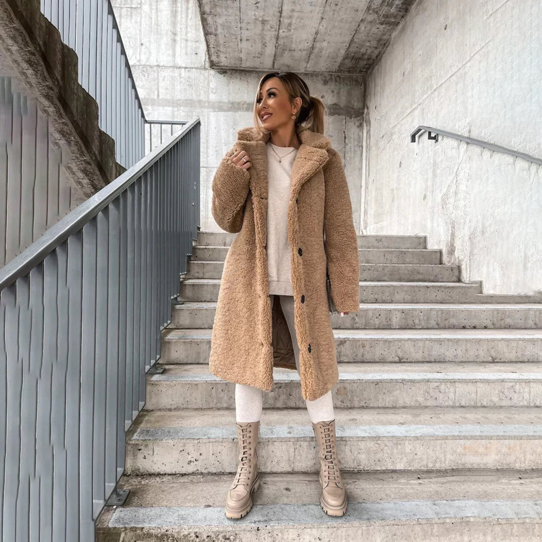 Helena - Women's Long Teddy Coat - photo 3