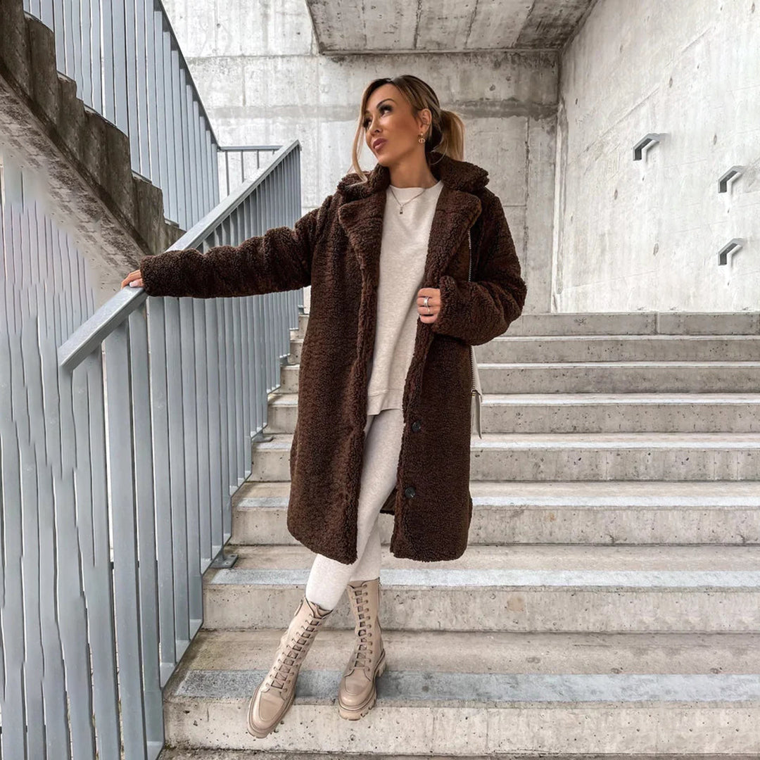 Helena - Women's Long Teddy Coat - photo 4