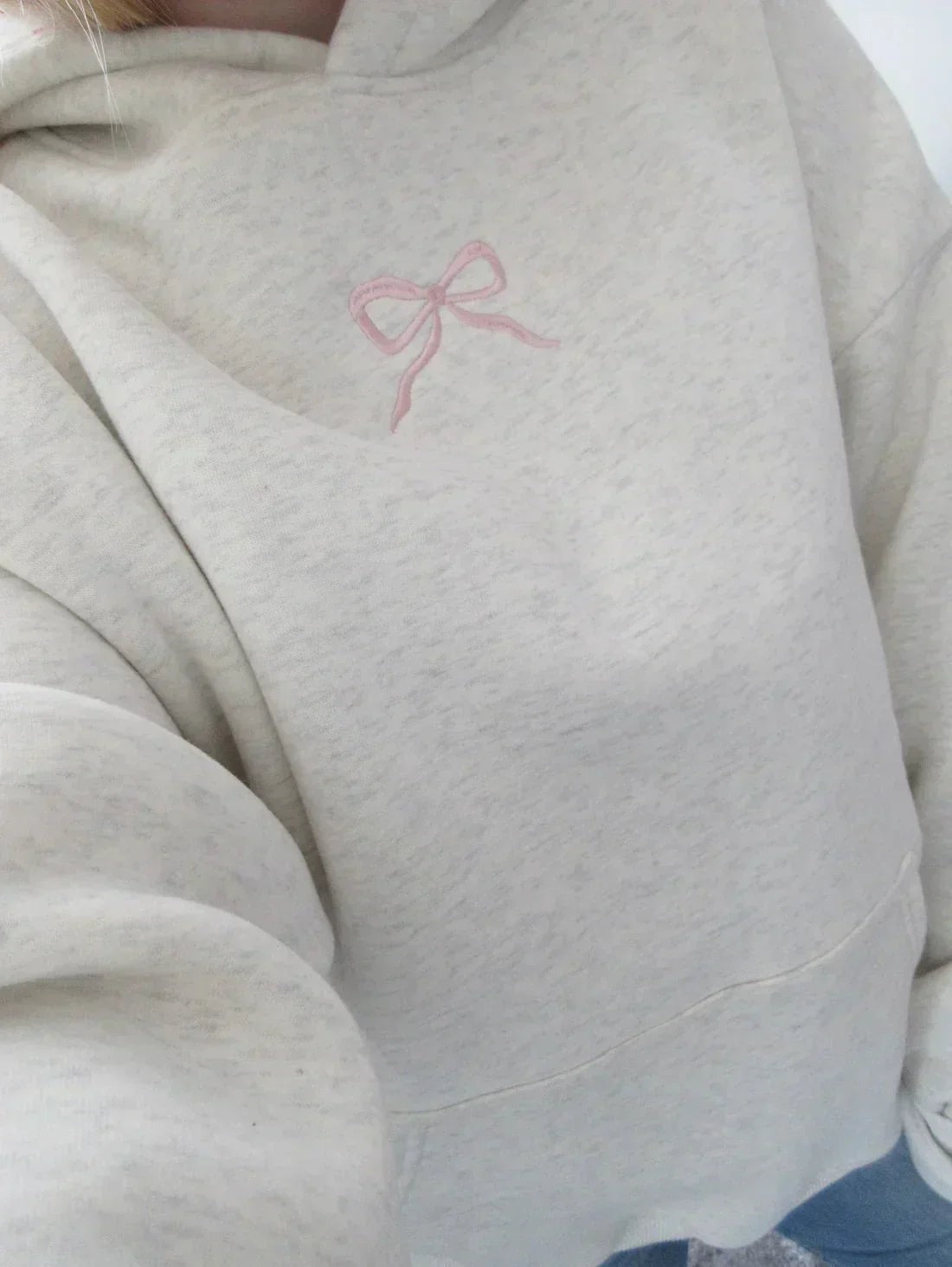 Women's Hoodie with Elegant Bow Detail - photo 1