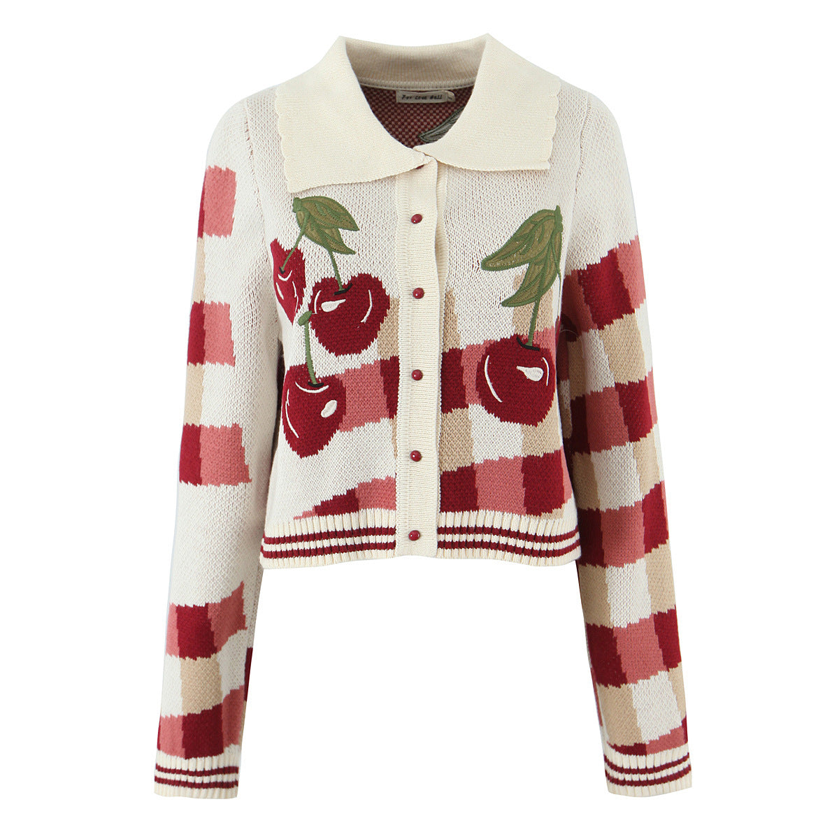 Hortense - Women's Knitted Cardigan with Floral Print - photo 1