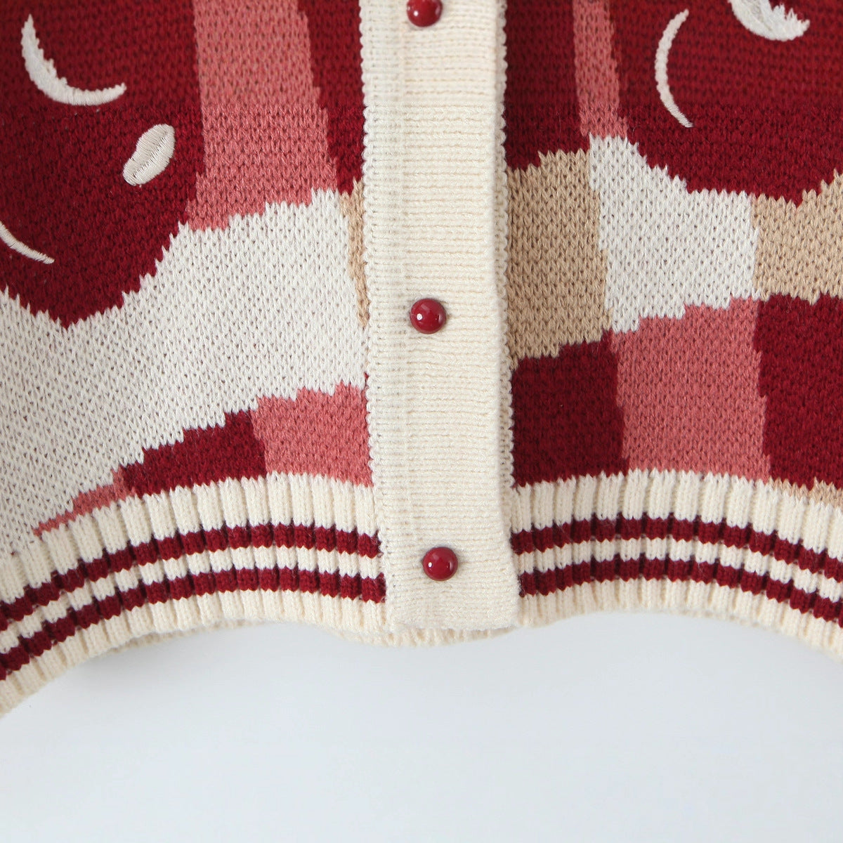 Hortense - Women's Knitted Cardigan with Floral Print - photo 8