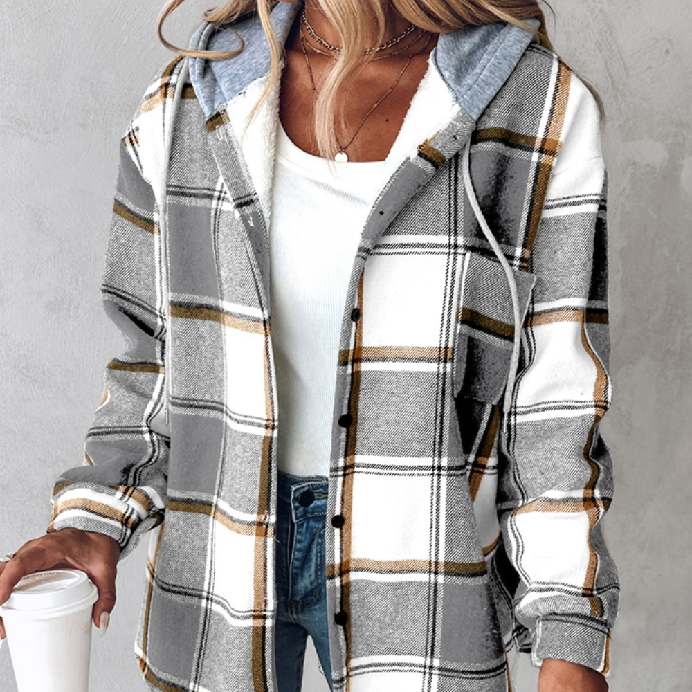 Ilaria - Women's Relaxed Jacket with Hood - photo 2