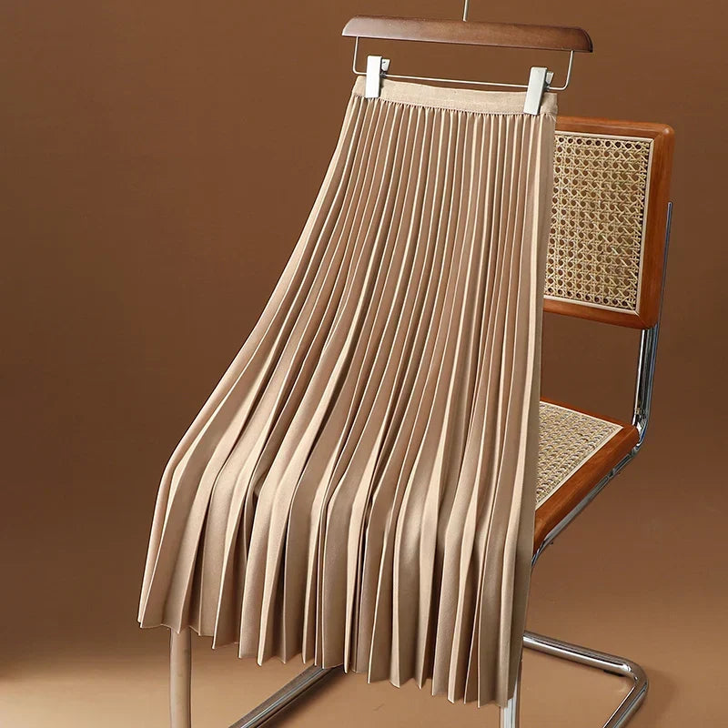 Jupe Midi Plissée Élégante pour Femme
