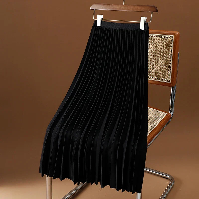 Jupe Midi Plissée Élégante pour Femme