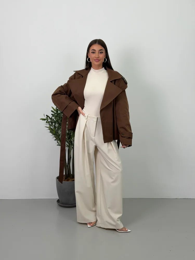 Imogen - Women's Cropped Trench Coat - photo 2